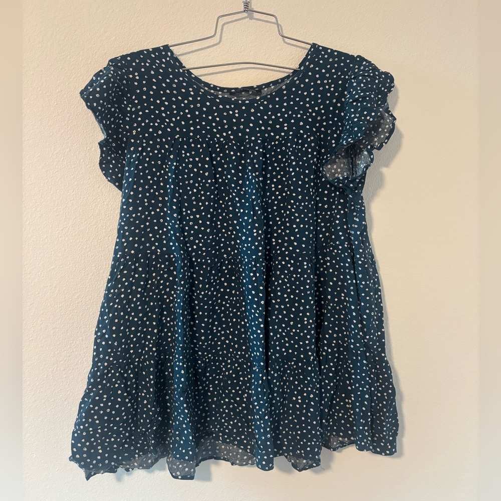 BloomChic Ruffle Sleeve Top